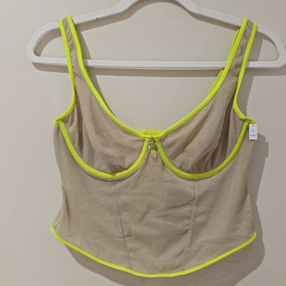 1316 NWT Victoria's Secret PINK Wink Charmed Fruit Corset Top Large - Picture 3 of 8